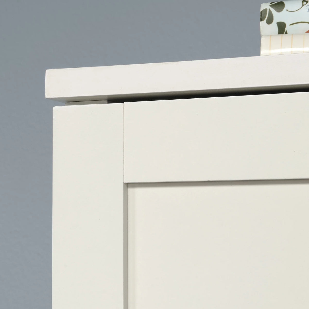 White 4-Shelf Wood Storage Cabinet H1991