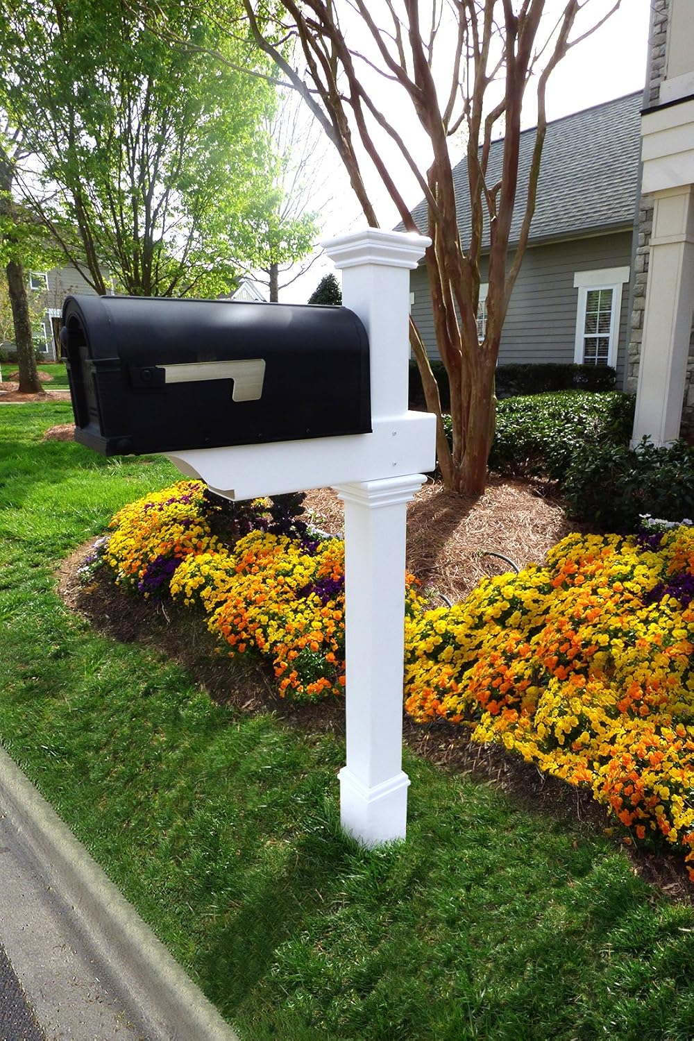 White Mailbox Post Z42096