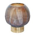 9 in. Chevron Pattern Glass Vases L8911