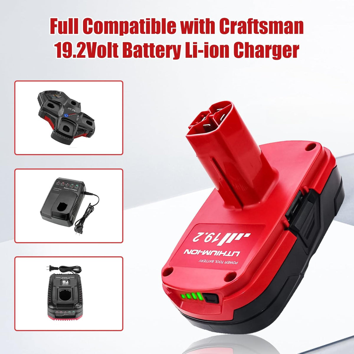 2 Packs 3.0Ah 19.2 Volt Lithium ion Battery Z33716