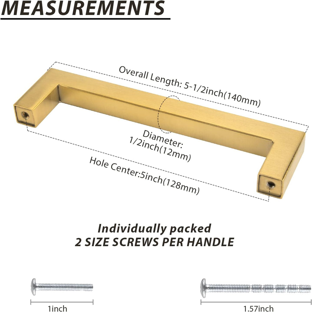 35 Pack 6-1/4 Inch Gold Cabinet Handles D60184