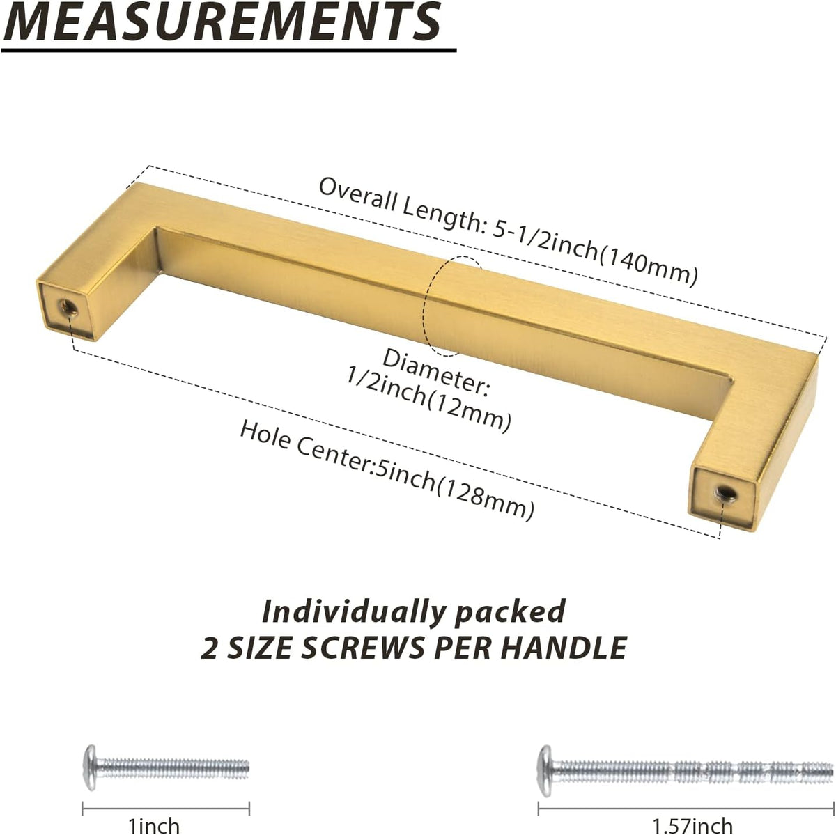 35 Pack 6-1/4 Inch Gold Cabinet Handles D60184