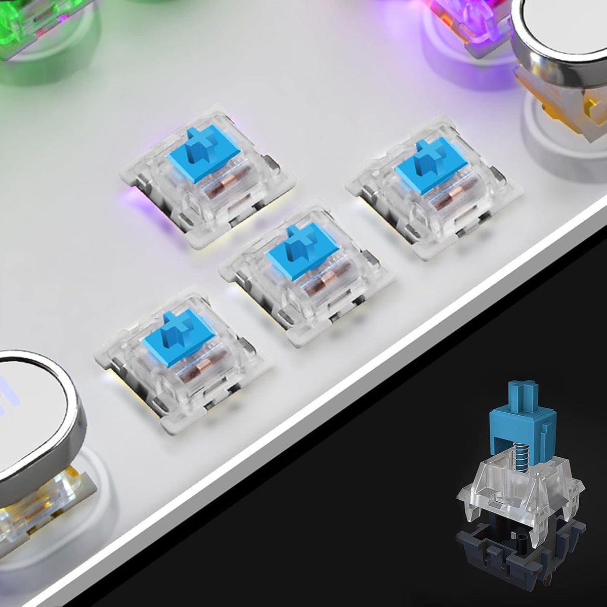 Mechanical Gaming Keyboard 104 Keys USB Wired Blue Switch Pack of 2 U50061