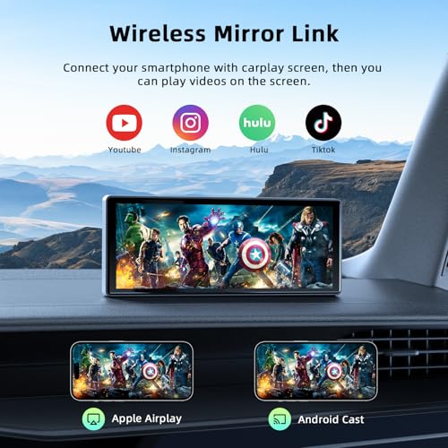 9.26-inch Wireless CarPlay Screen with GPS Navigation, Bluetooth, Touch Screen E340