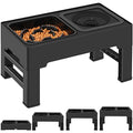 2-in-1 Elevated Slow Feeder Dog Bowls with Non-Skid Silicone Mat M366