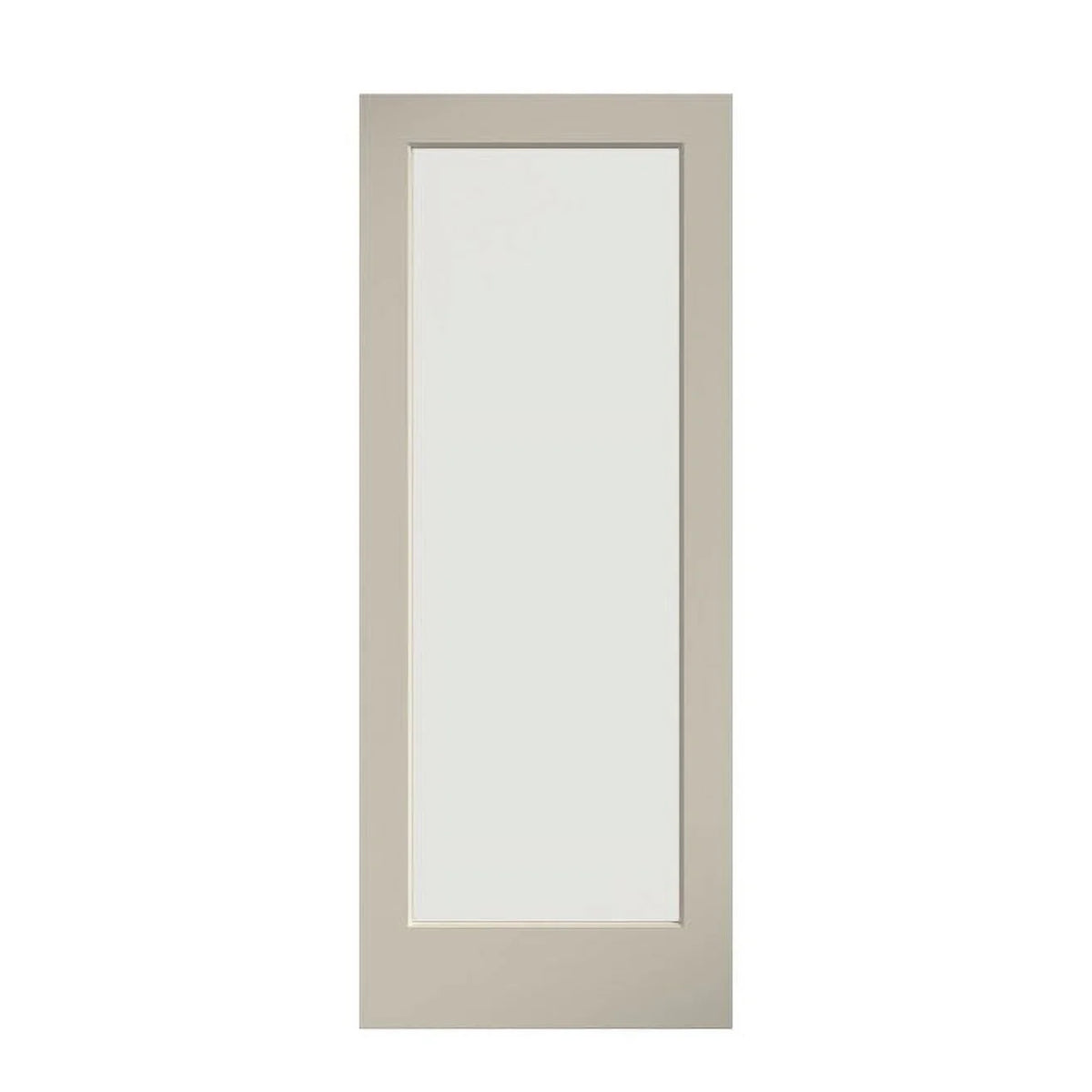 80" x 30" 1-Lite French Clear Glass White Prefinished Solid Wood Core Door F526669