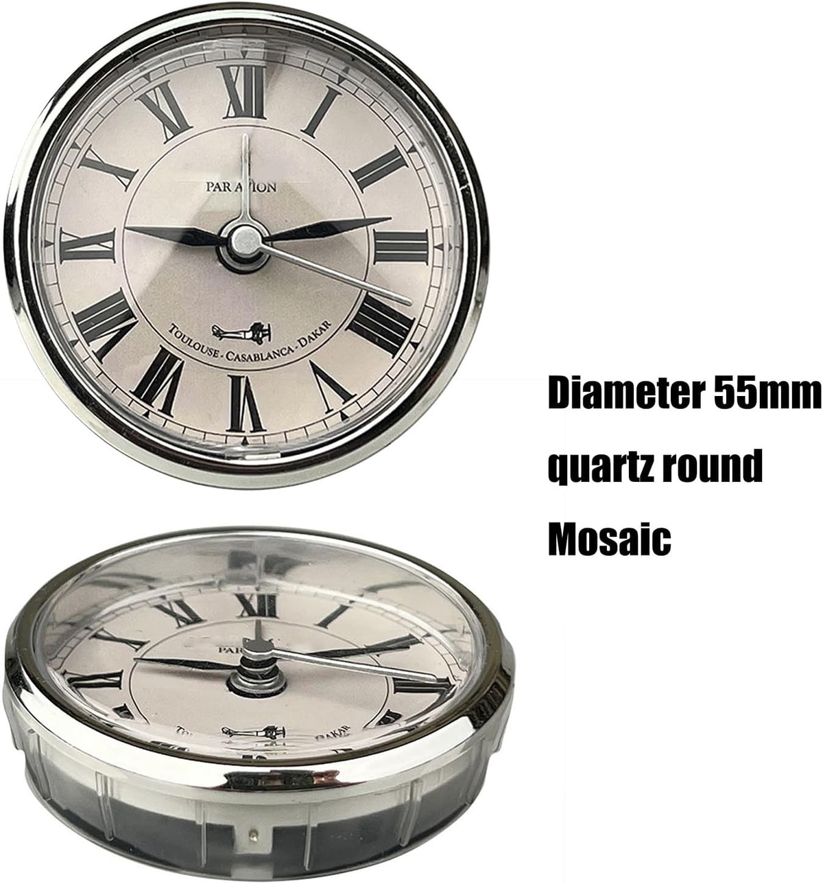 55mm Miniature Clock Face With Roman Display Clock Insert W3242