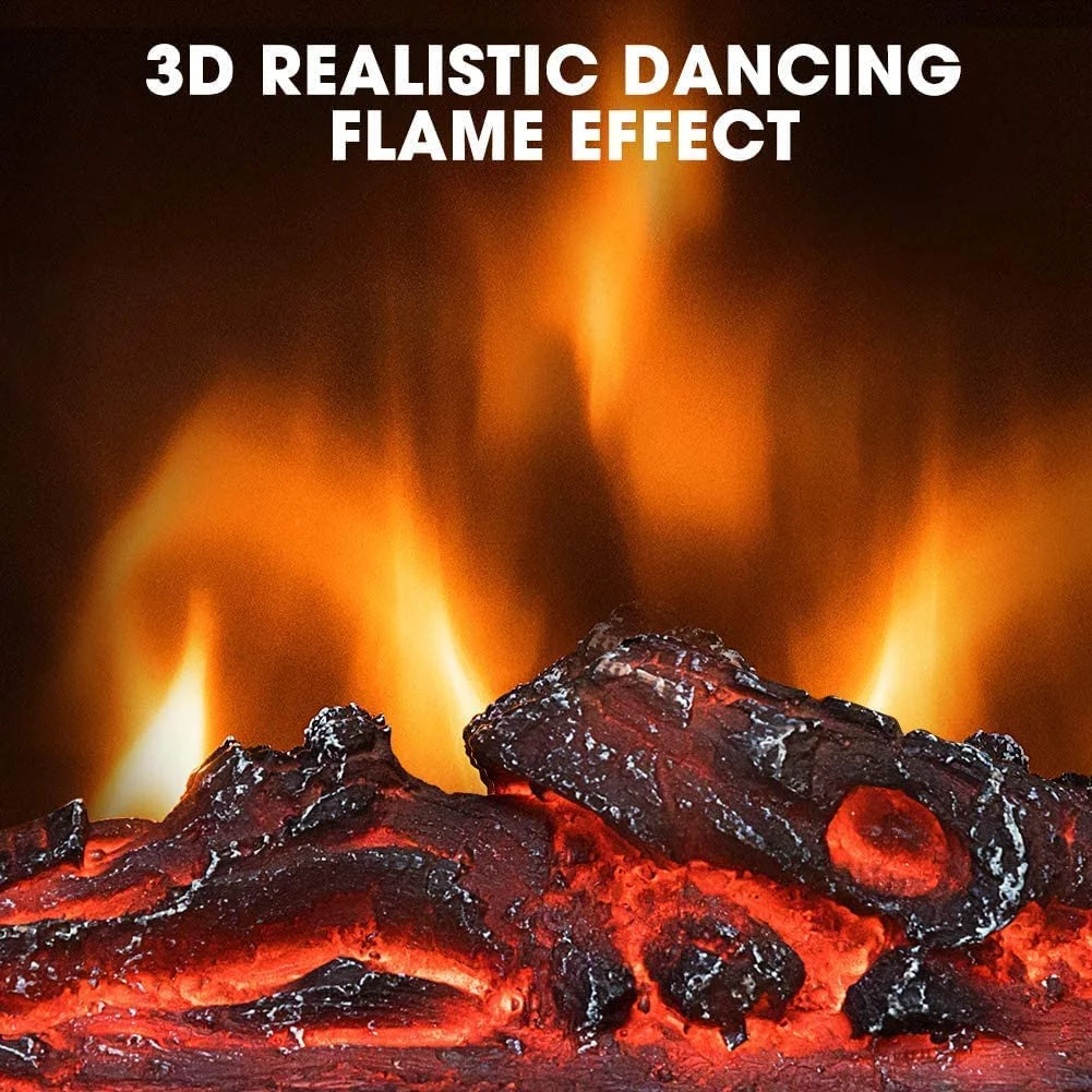 Black Infrared Quartz Electric Fireplace Stove Heater W903487