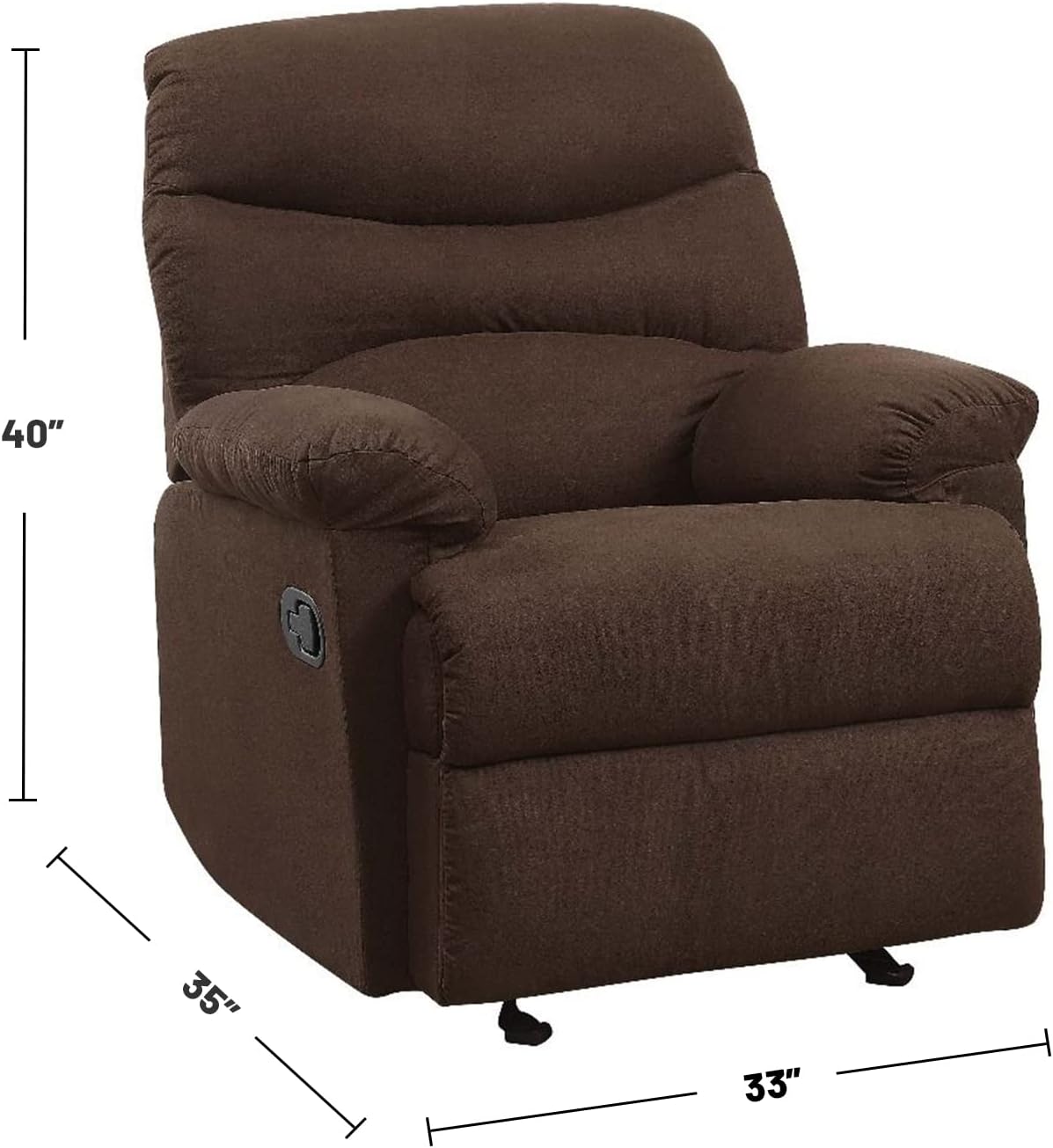 Chocolate Upholstered Motion Recliner A488666