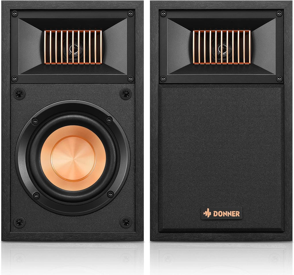 Passive Bookshelf Speakers 4 inch 2.0 Stereo Pair Black P2840