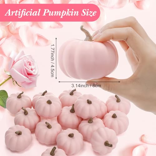 50 Pcs 3.15 Inch Orange Fall Artificial Foam Pumpkins E4321