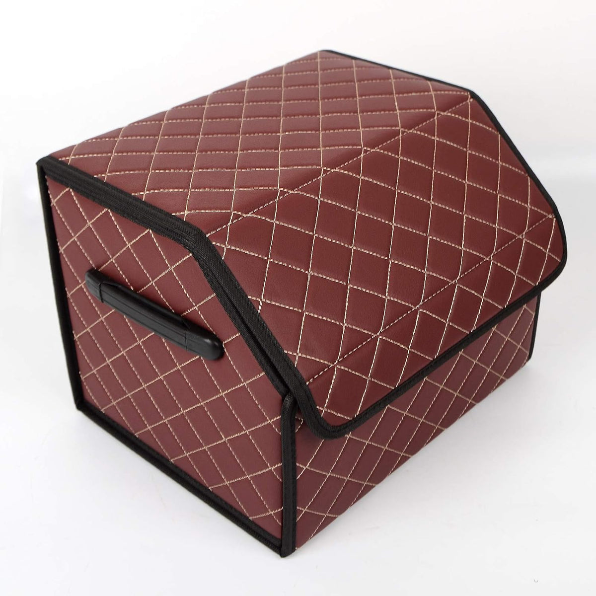 Foldable Car Trunk Storage Box PU Leather with Lid Pack of 2 K5363