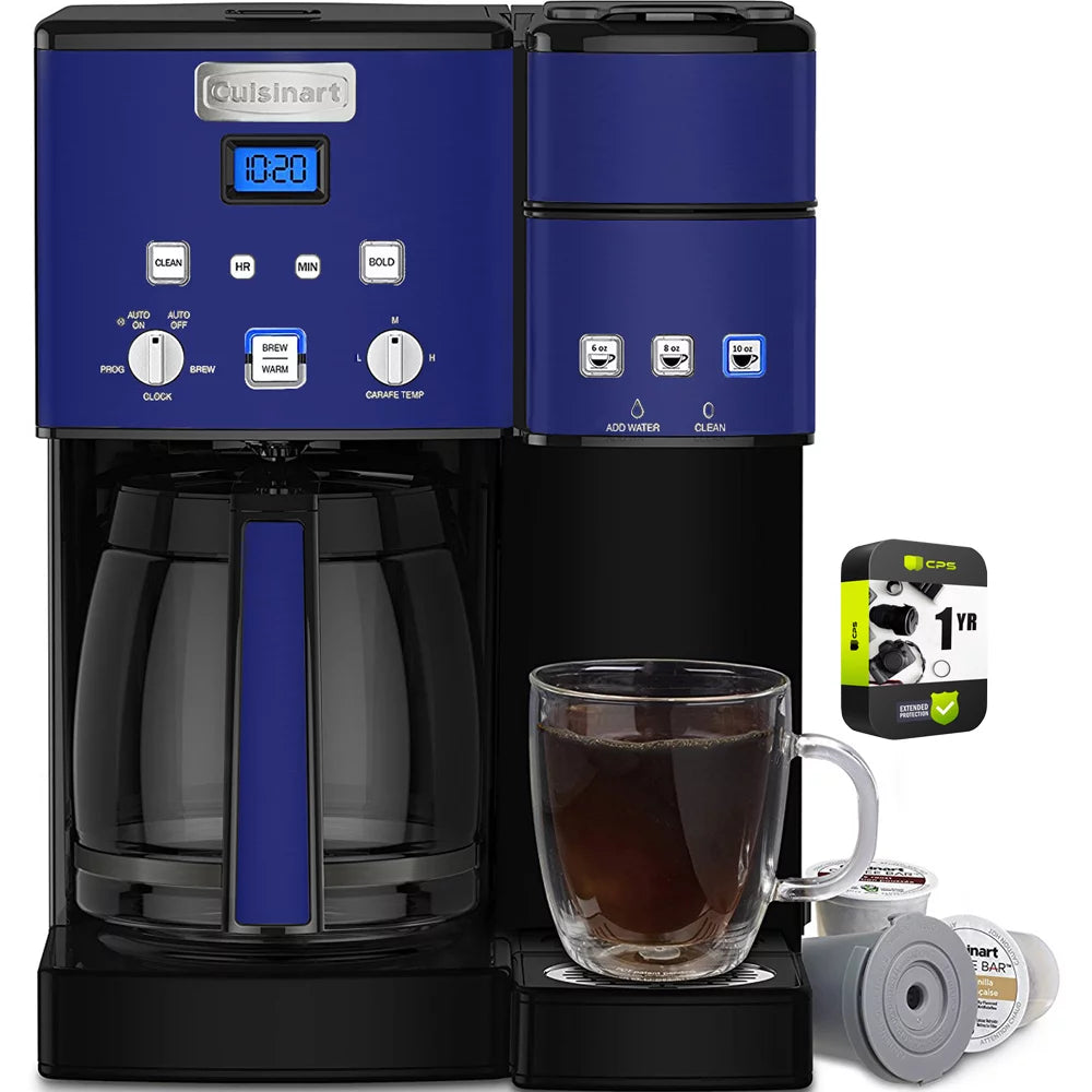 12 Cup Coffee Maker and Single-Serve Brewer Navy Bundle M122238