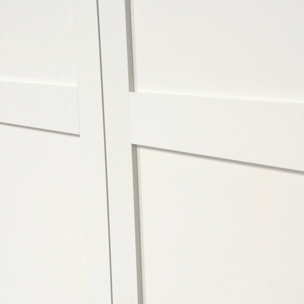 White 4-Shelf Wood Storage Cabinet H1991