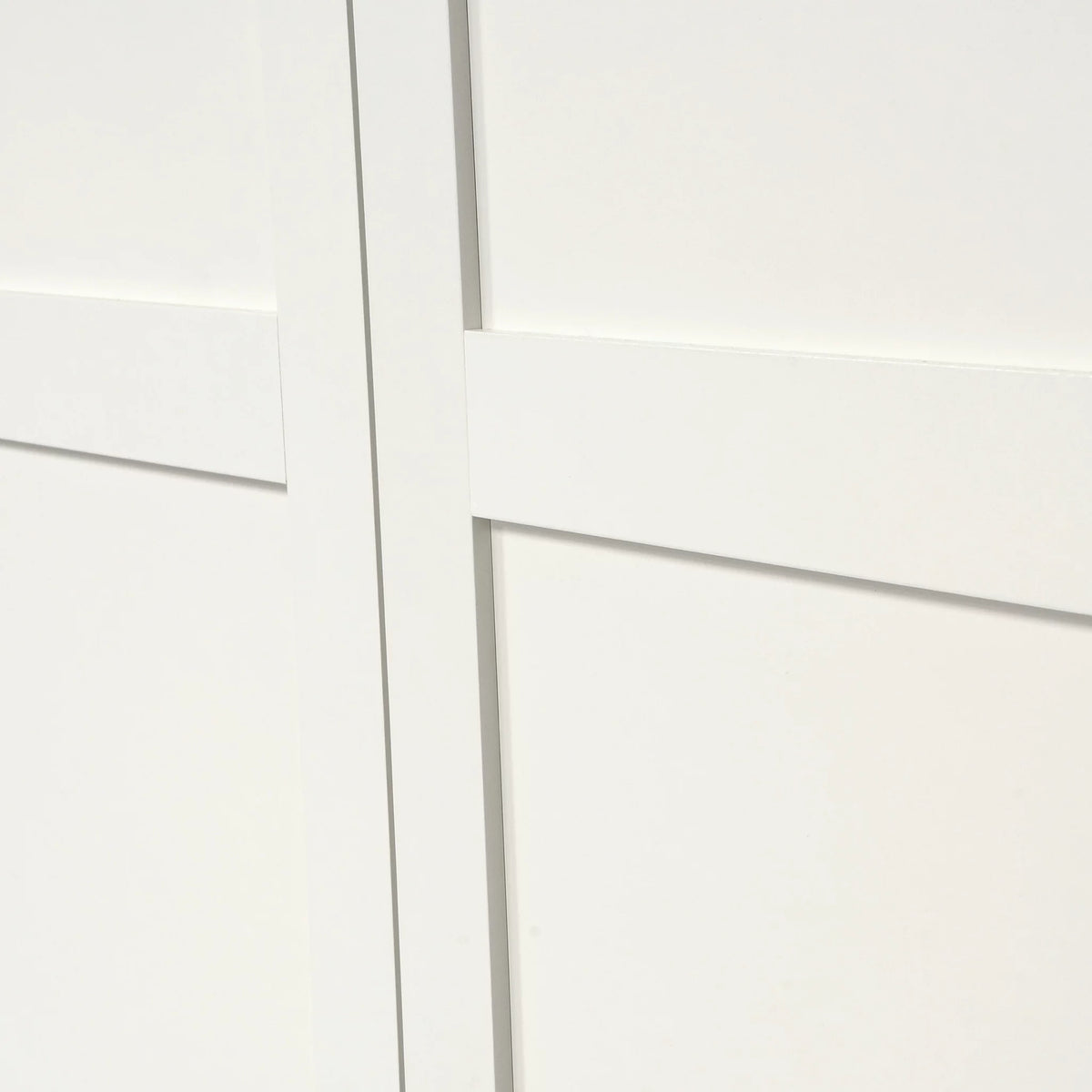 White 4-Shelf Wood Storage Cabinet H1991