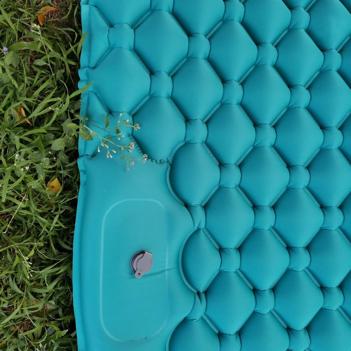 Blue Double Air Mattress with Pillow, 198X120X6cm D935