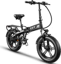 Folding Electric Bike, 48V18Ah/12.8ah Removable Lithium Battery, 750W Motor, 20" Fat Tire, Shimano 7-Speed, Dual Shock Absorber O795583