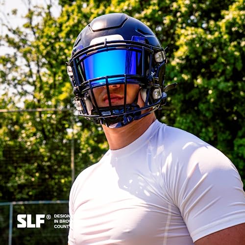 Tinted Football Visor with Clips and Microfiber Bag O420429