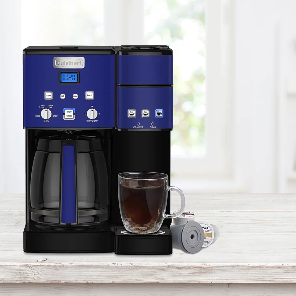 12 Cup Coffee Maker and Single-Serve Brewer Navy Bundle M122238