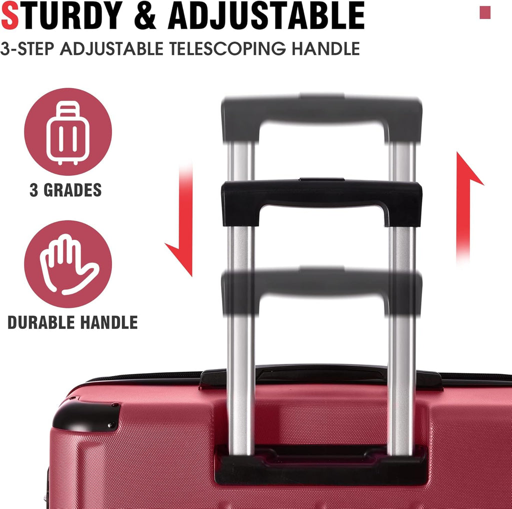 3 Piece Lightweight Hardshell Spinner Luggage Set O58262
