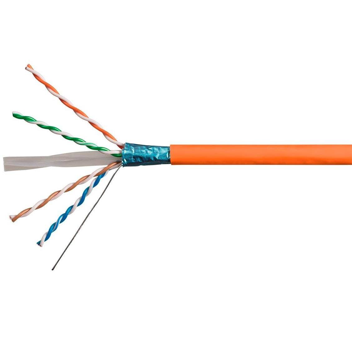 1000ft 24AWG Cat5e STP Solid Bare Copper Ethernet Cable W874