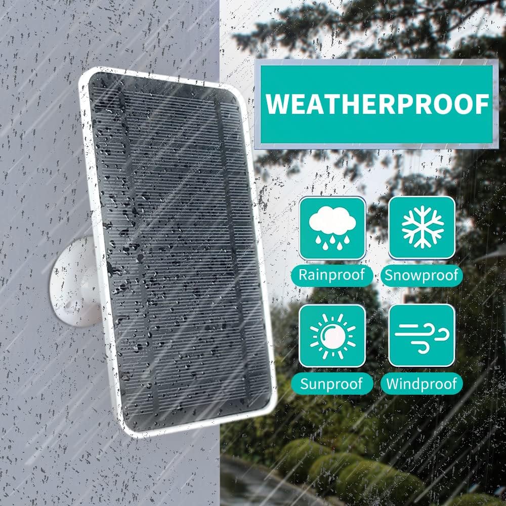 Solar Panel Charger with 13 FT Cable, Adjustable Wall Mount, 3 Pack Q3160