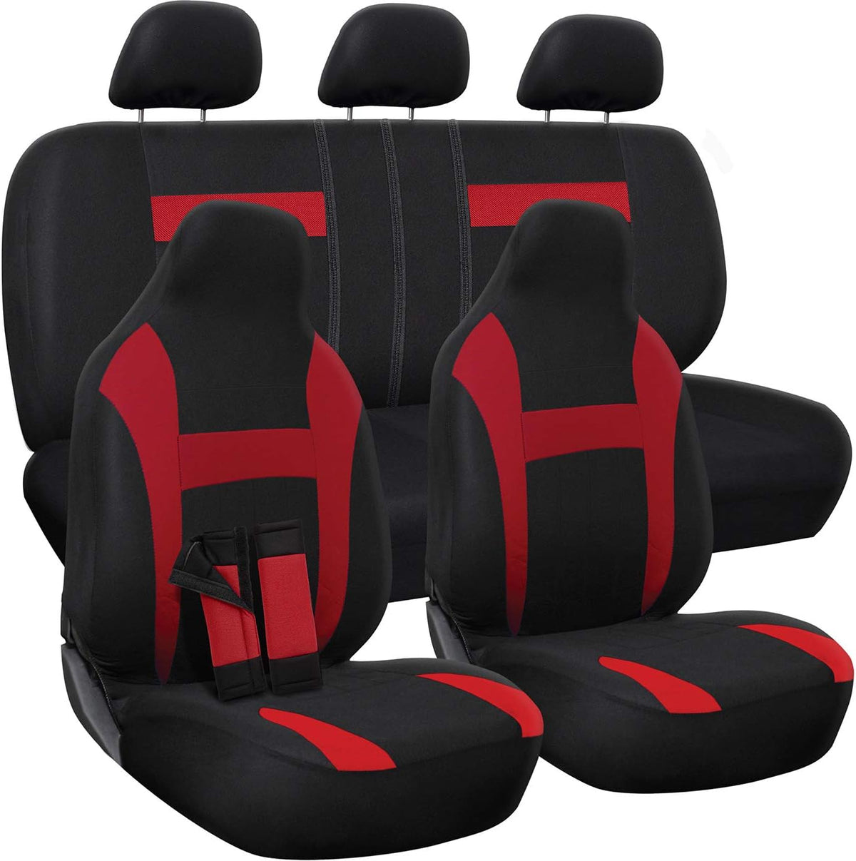 Poly Cloth Car Seat Cover 10 pc Set C3183