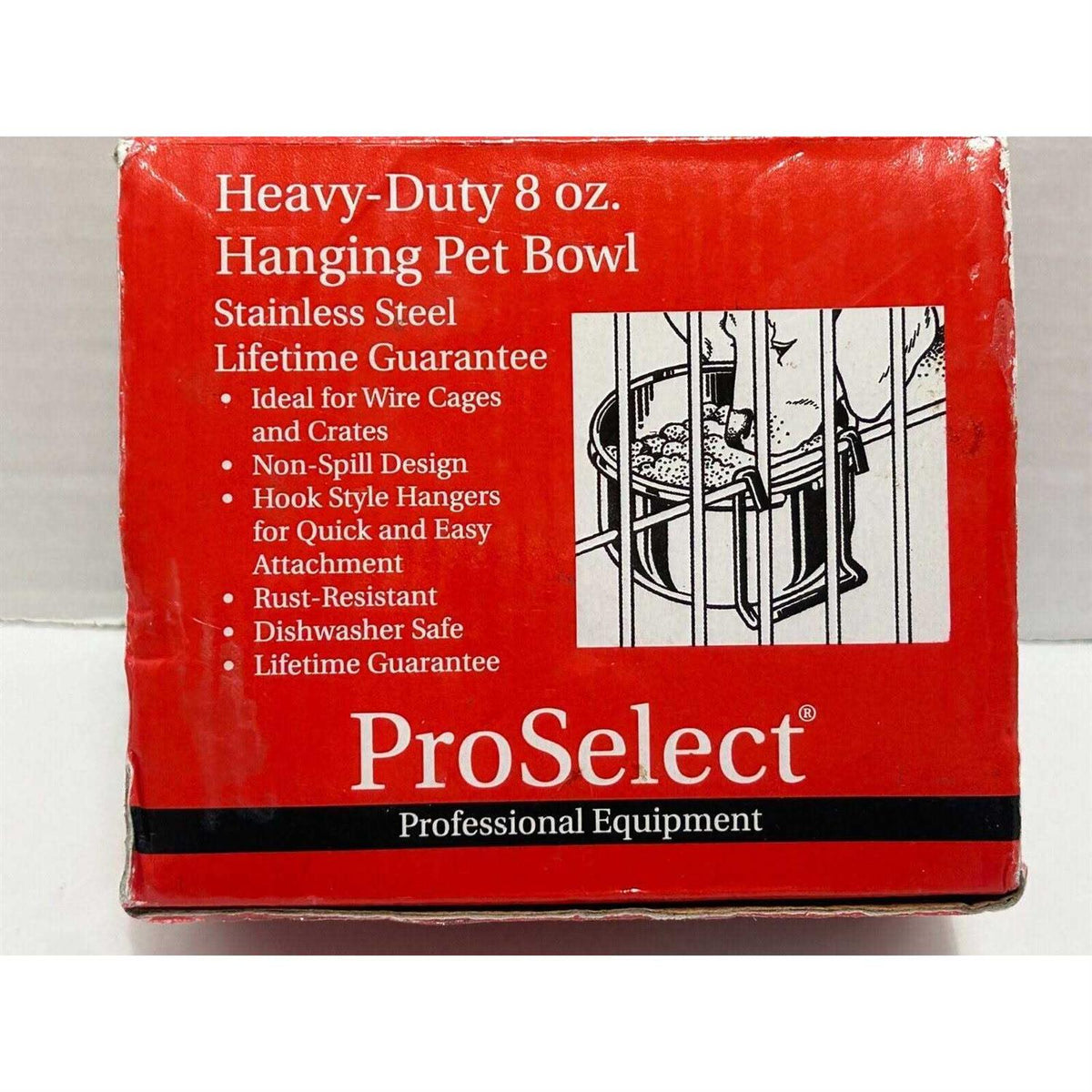 Set of 2 Stainless-Steel Hanging Pet Bowls K843355