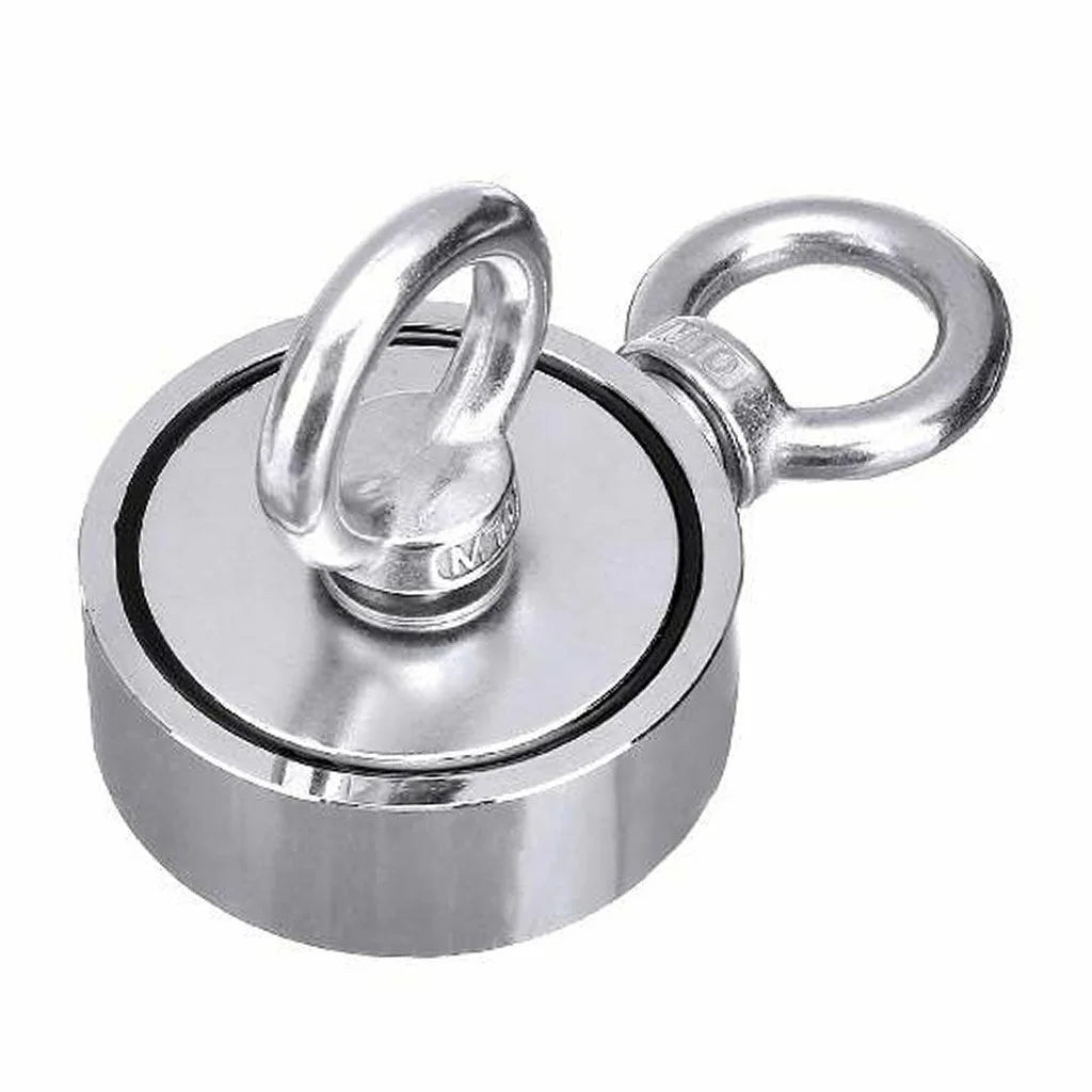 1300 Lbs Pull Force Neodymium Fishing Magnet Kit with Rope and Carabiner J21943