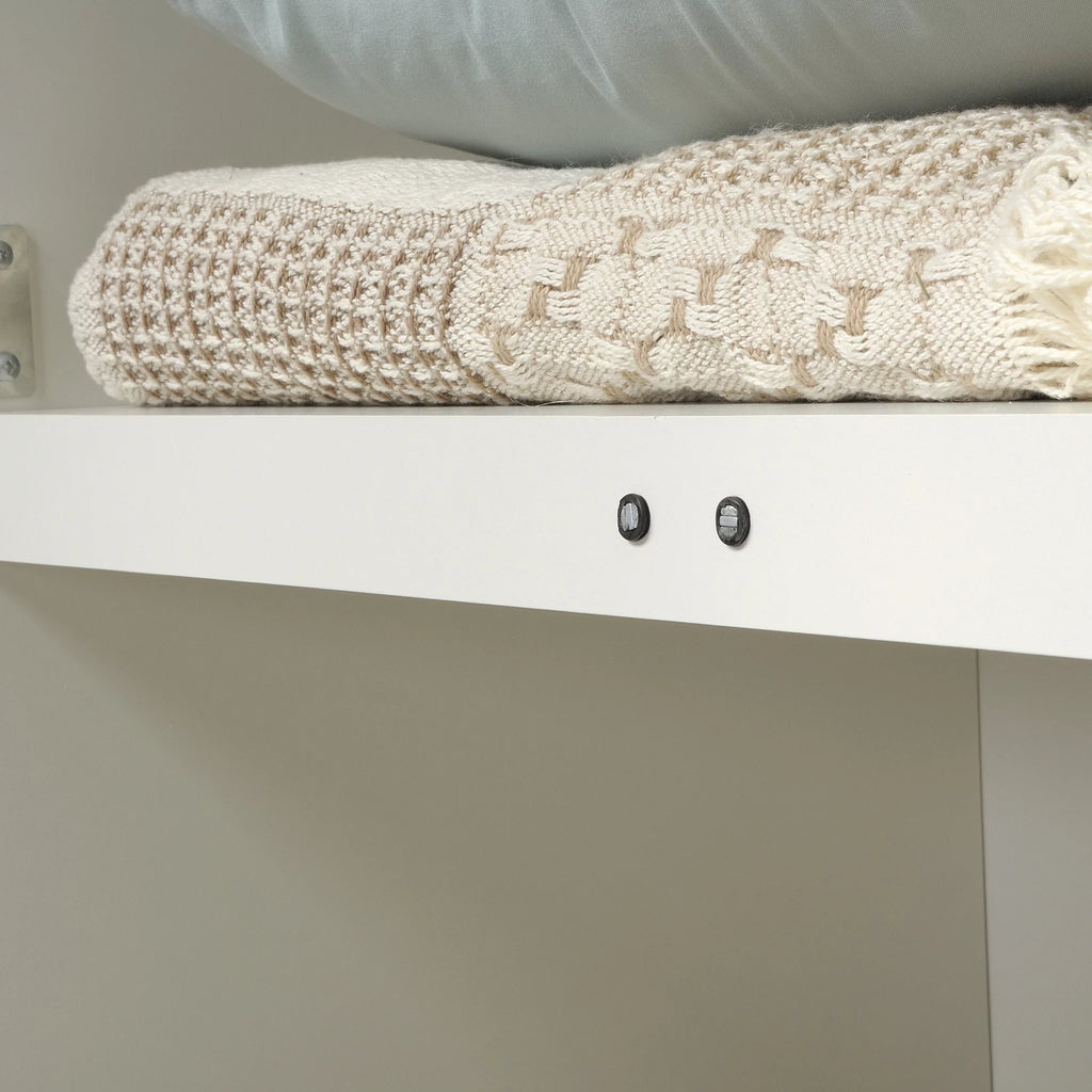 White 4-Shelf Wood Storage Cabinet H1991