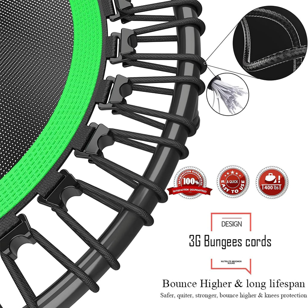 40 Inch Mini Trampoline with Safety Anti-Skid Pads (Light green) R13568