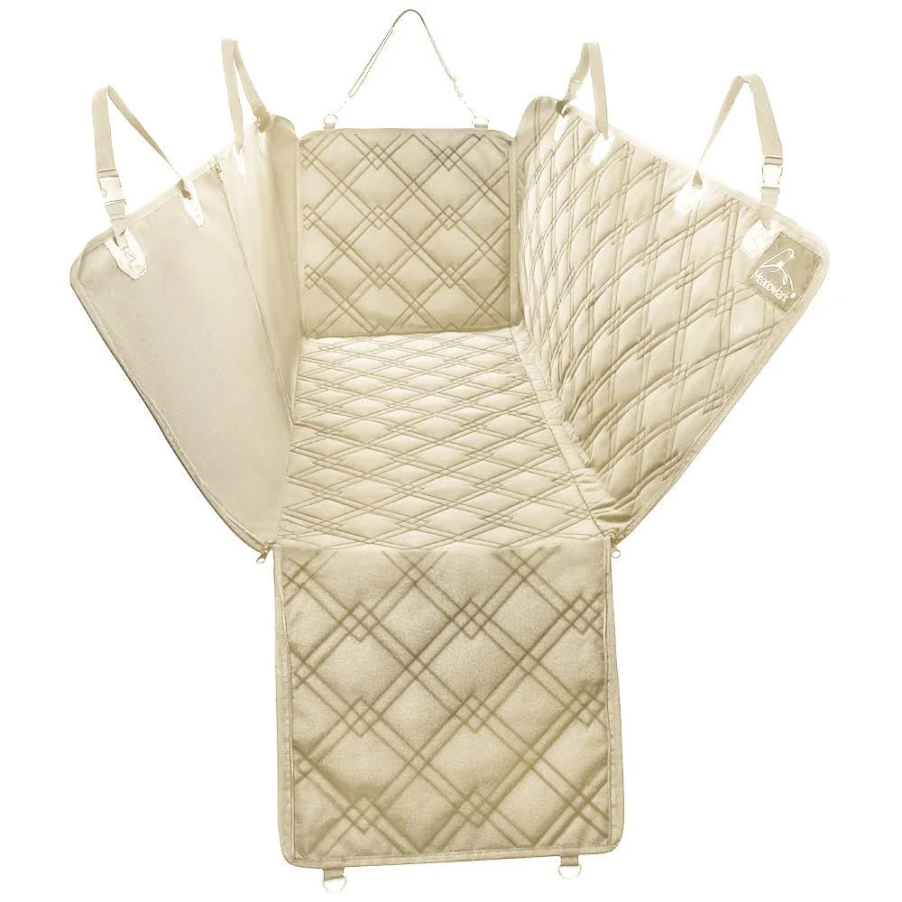 Beige Dog Seat Covers D8921