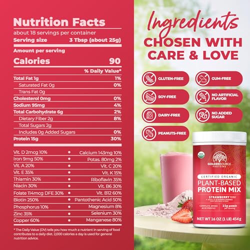 Plant Based Protein Powder with 22 Vitamins & Minerals, 15g of Protein L10976