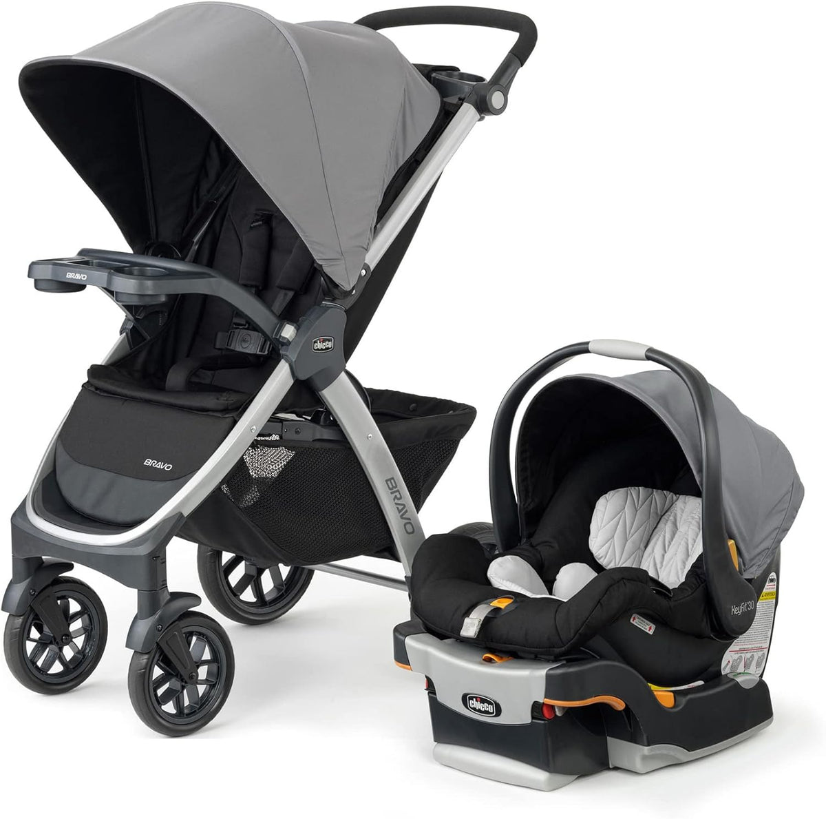 3-in-1 Travel System Stroller with Infant Car Seat and Base, Camden/Black & Grey W872518