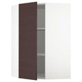 White Corner Wall Cabinet with Shelves O190