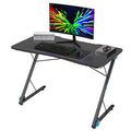 Gaming Computer Desk with LED Lights & Carbon Fiber Surface M22106