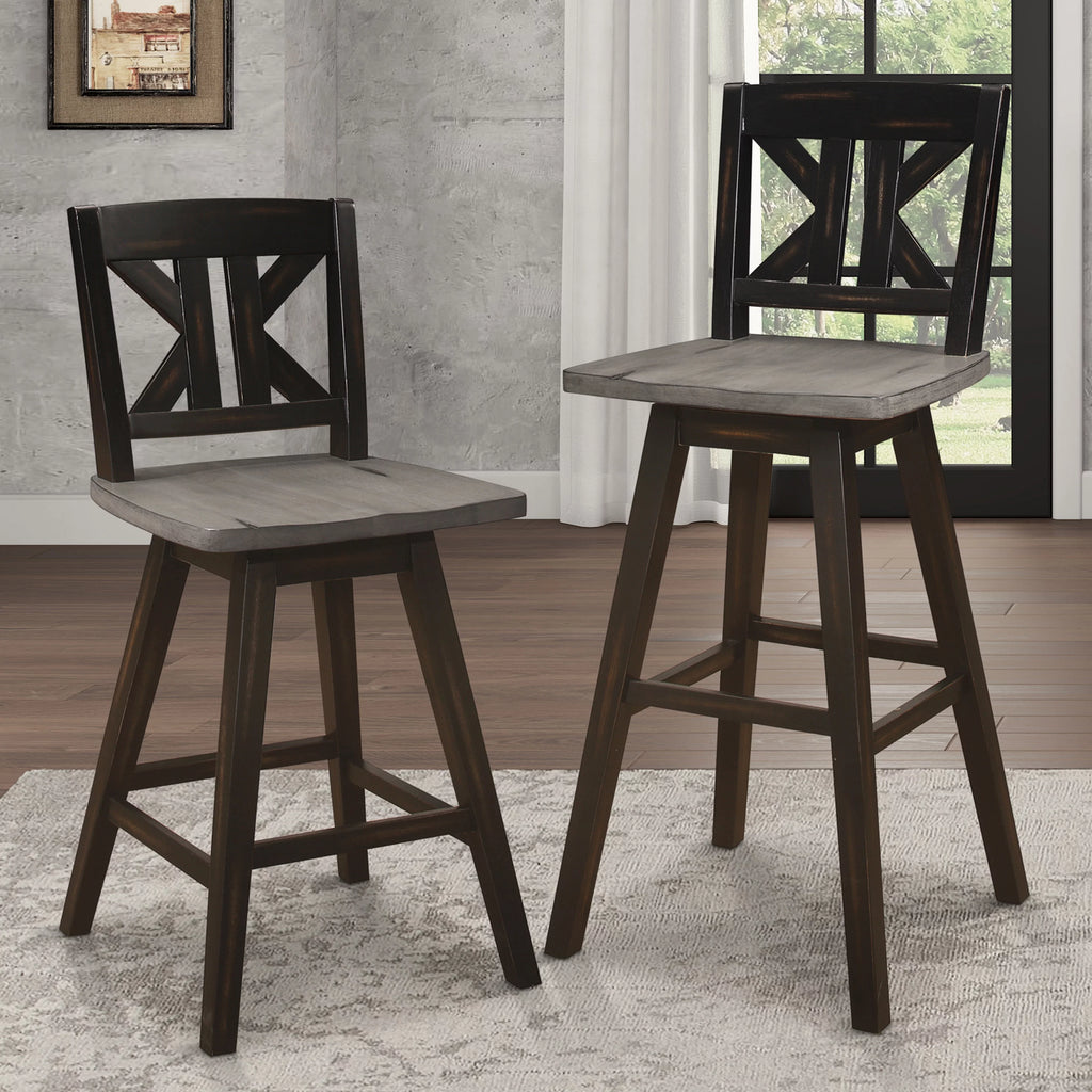 Black Sand-Through Swivel Counter Stool L61544