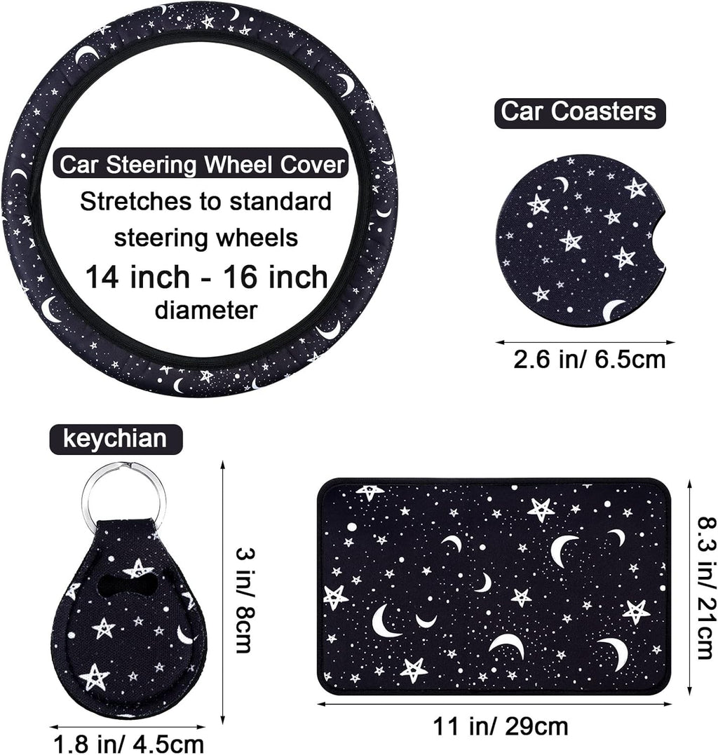 15 Pieces Moon and Stars Car Seat Cover Full Set I16517