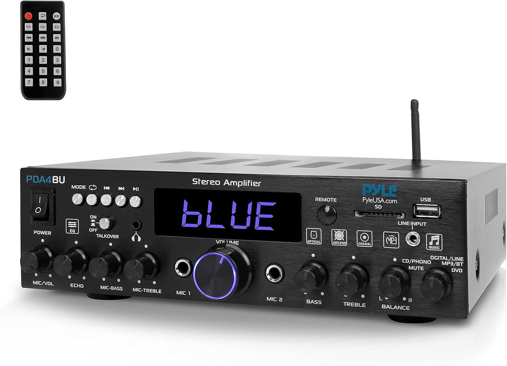 200 Watt Multi-Channel Wireless Bluetooth Home Stereo Amplifier W400