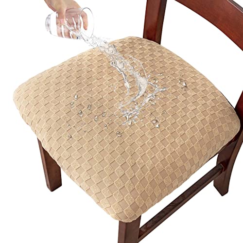 Ivory Jacquard Dining Chair Seat Covers (4) Y61641