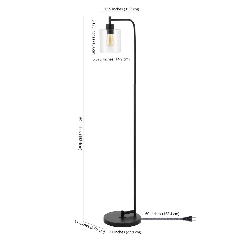 Black LED Floor Lamp Q594233