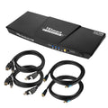 2 Port Dual Monitor 4K HDMI KVM Switch with USB Hub L580