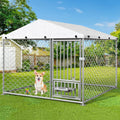 6.7' x 6.7' x 5' Outdoor Dog Kennel with Roof V9985