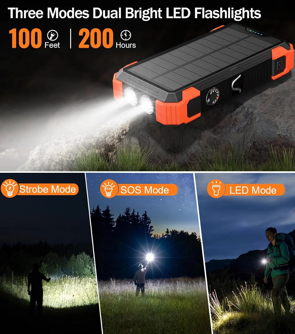 42800mAh Solar Charger Power Bank Portable Battery Pack J93463