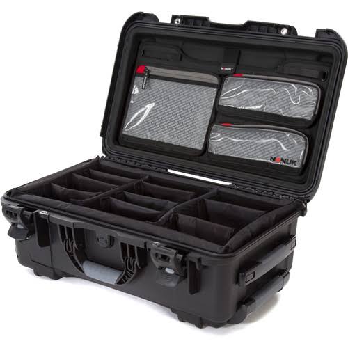 Wheeled Hard Utility Case with Padded Divider Insert Black H56464