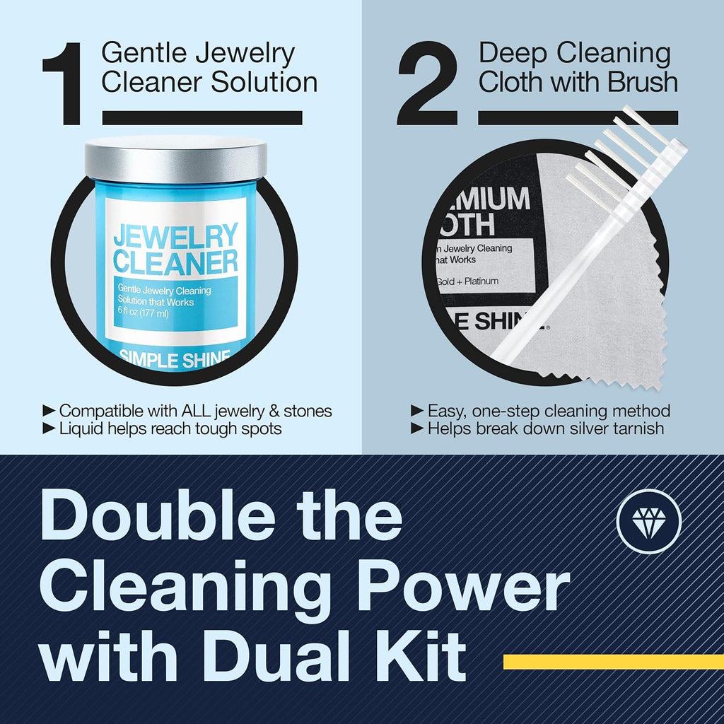 Jewelry Cleaning Kit with Cloth and Cleaner Solution I198