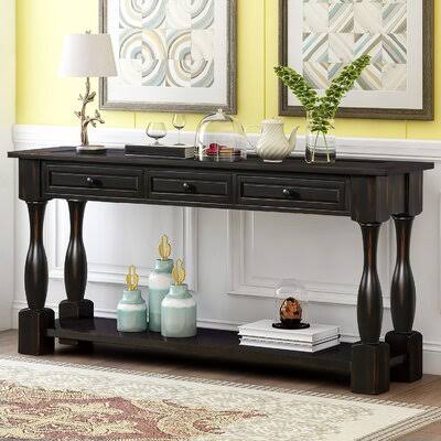Black Console Table W5465