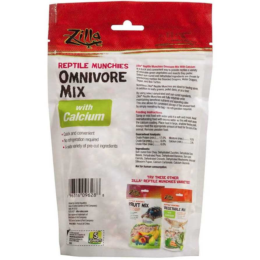 Reptile Munchies Omnivore Mix with Calcium E3098