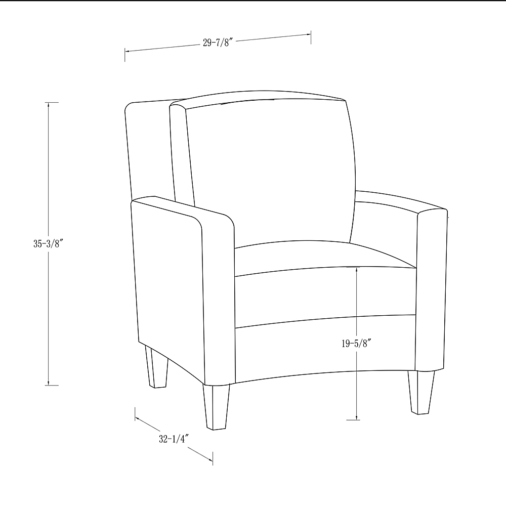 Navy Blue Linen Accent Chair G75617