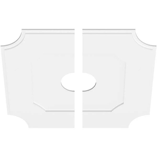 36 inchod x 7 inchid x 21 1/2 inchc x 1 inchp PVC Ceiling Medallion, Two Piece R6545